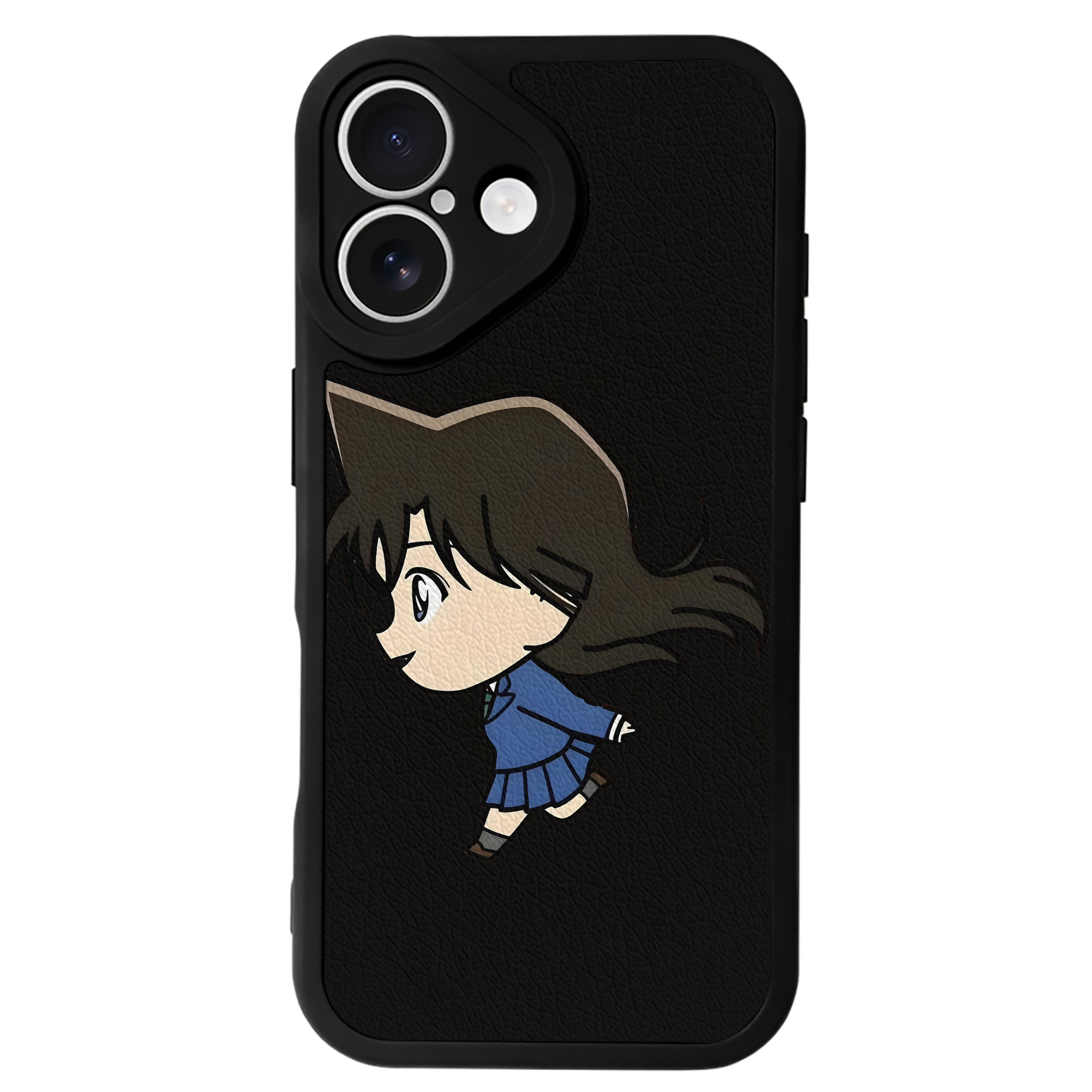 （画像用） 名探偵コナン 毛利 蘭 もうり らん、モーリ ラン Detective Conan Rachel Moore 【iPhone 16シリーズ対応】シリコンスマホケース（レザー調） 材質：シリコン